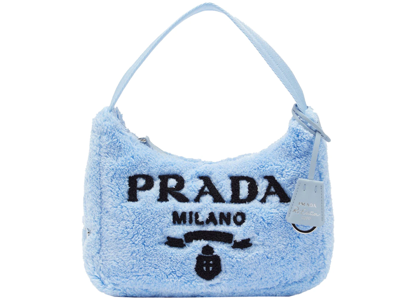 Prada Re-Edition 2000 Terry Sac à bandoulière Mini Bleu with