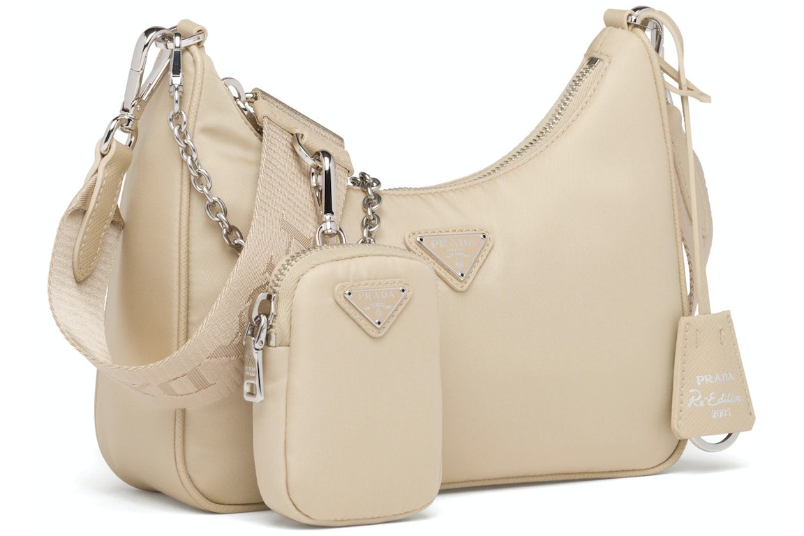 Pre-owned Prada Re-edition 2005 Shoulder Bag Desert Beige