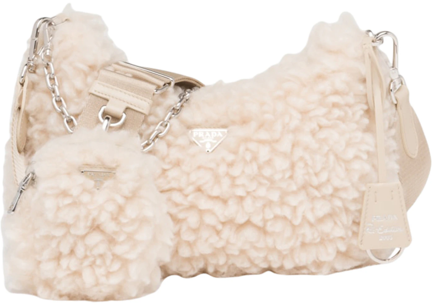 Natural Prada Re-edition Crochet Mini-bag