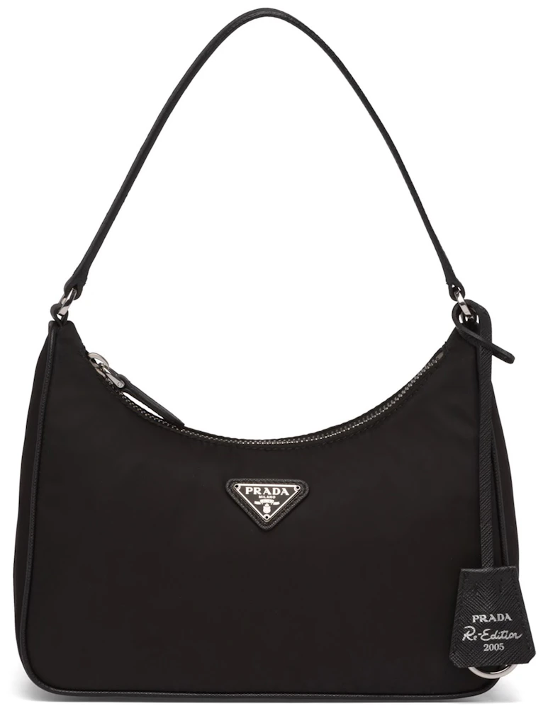 Prada Re-Edition 2005 Mini Bag Nylon Saffiano Leather Strap Black in ...