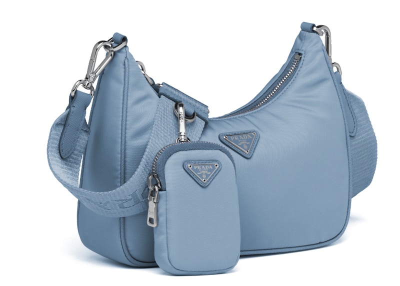 Prada Re-Edition 2005 Nylon Bag Astral Blue in Nylon with Silver