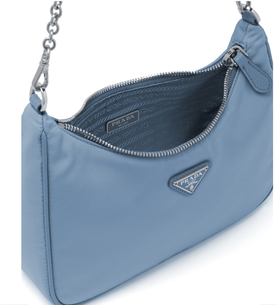 Prada Re-Edition 2005 Nylon Bag Astral Blue in Nylon with Silver-tone