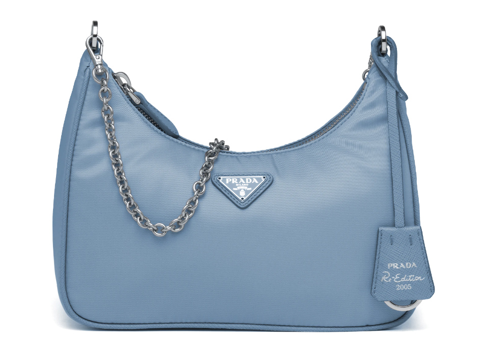 Prada astral 2025 blue nylon bag