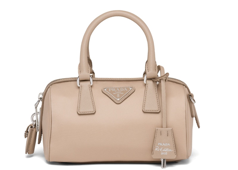 Prada Re Edition 2005 Nylon Bag Cameo Beige in Nylon with Silver