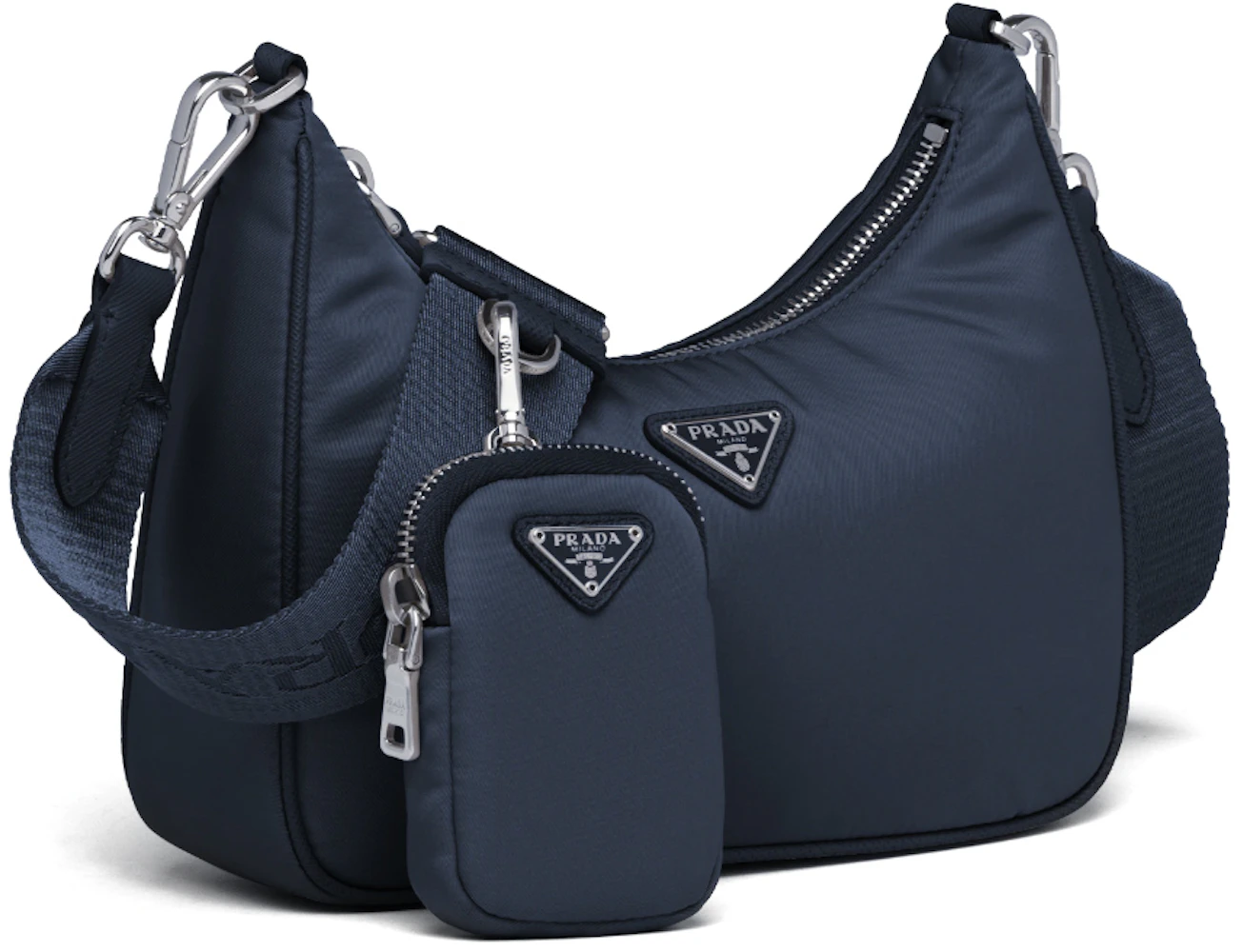 Prada Re-Edition 2005 Nylon Bag Navy in Nylon with Silver-tone - US