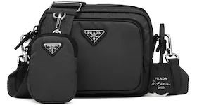 Prada Re-Edition 2005 Nylon Bag Silver-tone Black