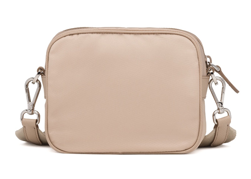 Prada ReEdition 2005 Nylon Bag Silvertone Cameo Beige in Nylon with