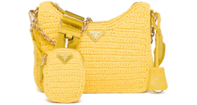 Prada Re-Edition 2005 Raffia Bag Yellow