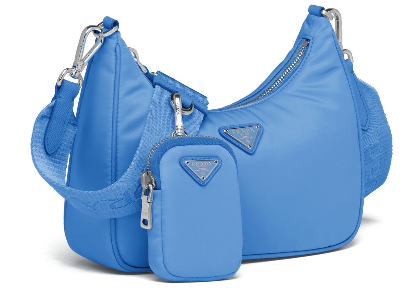 Prada Re-Edition 2005 Shoulder Bag Nylon Periwinkle Blue in Nylon