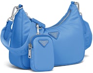 Prada Re-Edition 2005 Shoulder Bag Nylon Periwinkle Blue