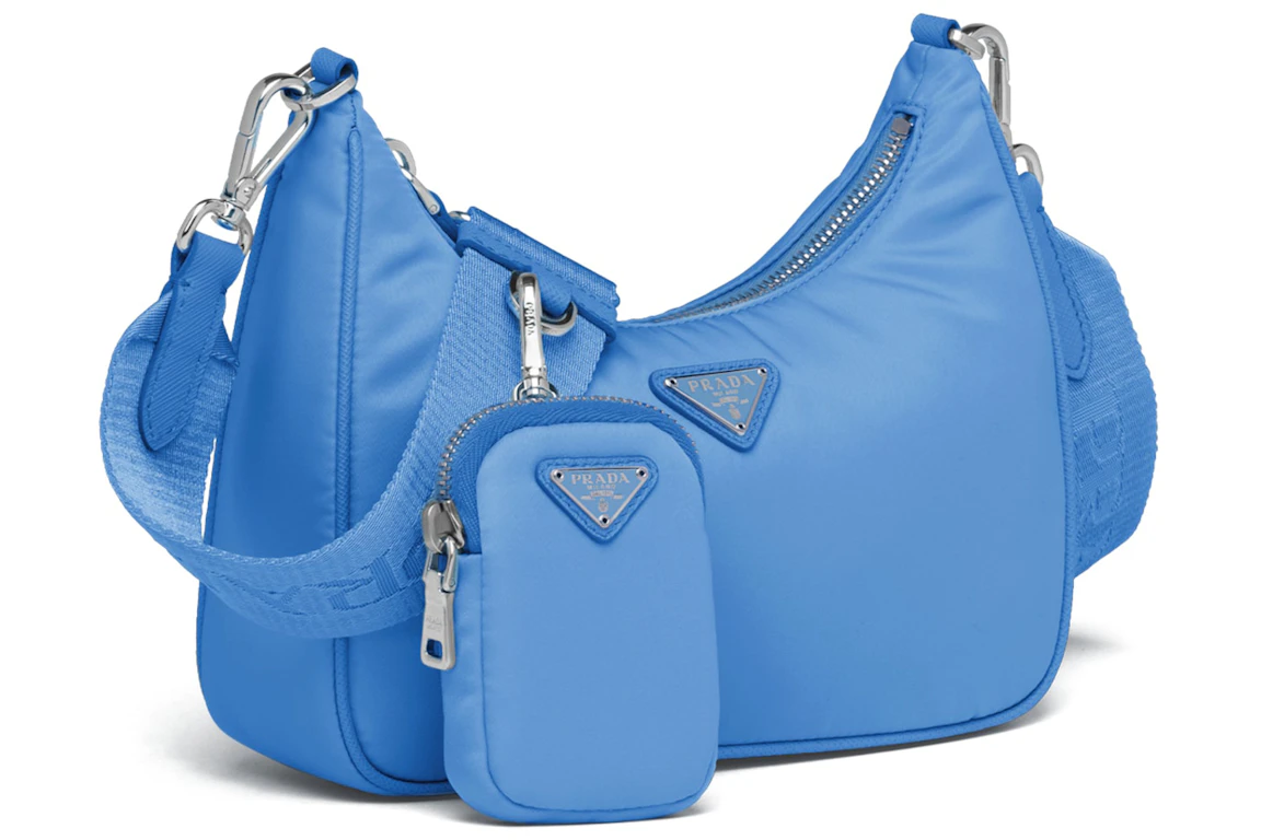 Prada Re-Edition 2005 Shoulder Bag Nylon Periwinkle Blue