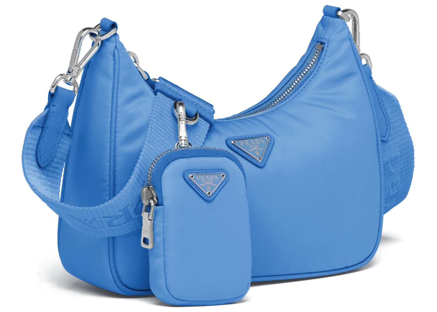 Prada Re-Edition 2005 Shoulder Bag Nylon Periwinkle Blue in Nylon with