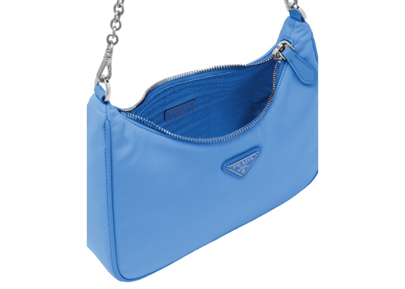 Prada ReEdition 2005 Shoulder Bag Nylon Periwinkle Blue in Nylon with
