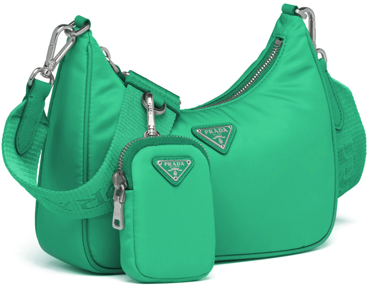 Prada Green Silk Mini Shoulder Bag ○ Labellov ○ Buy and Sell