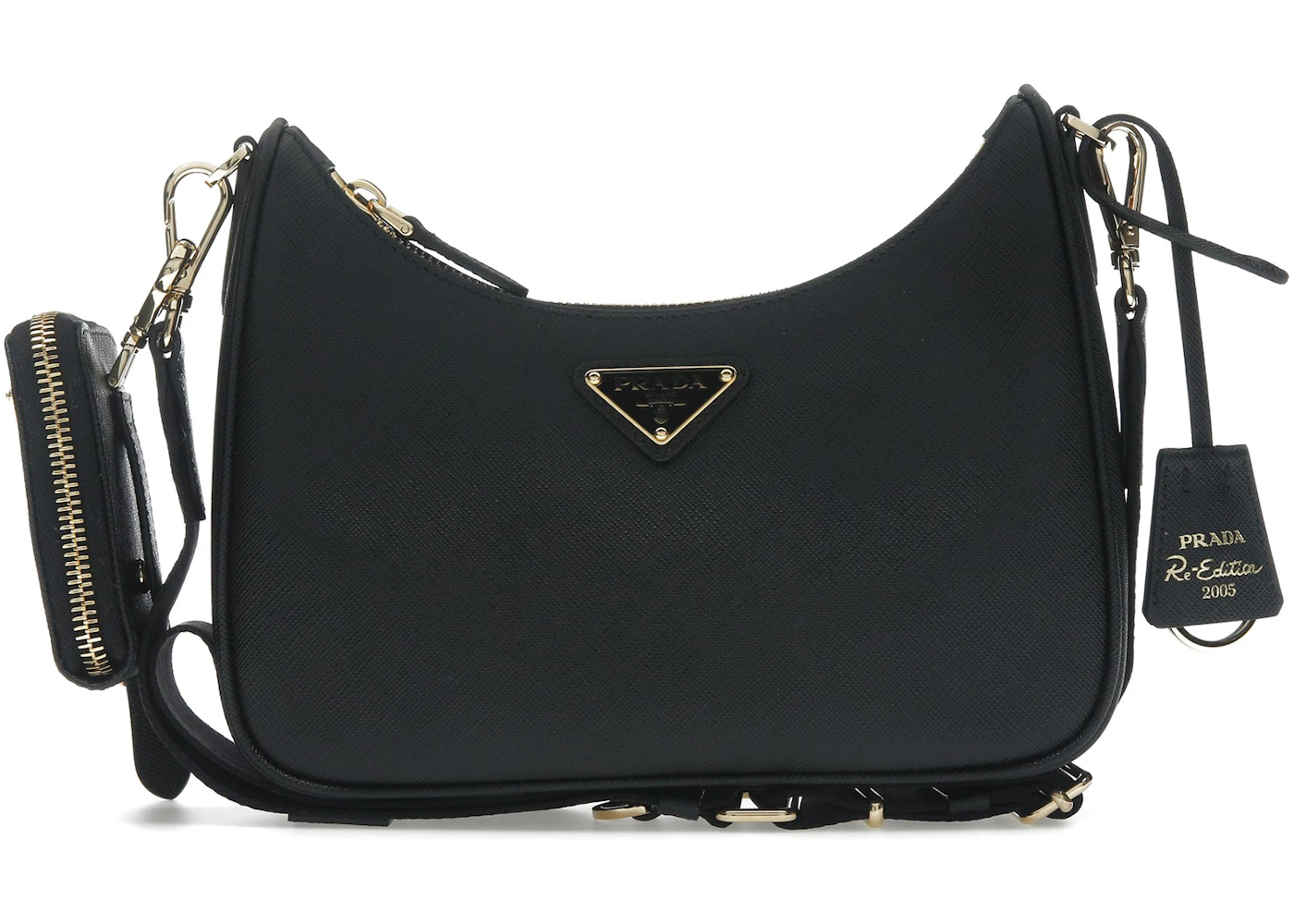 Prada Re-Edition 2005 Shoulder Bag Saffiano Black in Saffiano