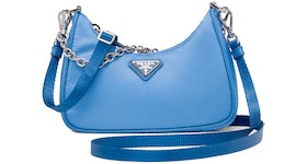 Prada Re-Edition Nylon Mini Shoulder Bag Periwinkle Blue