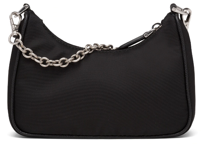 Prada ReEdition Shoulder Bag Mini Nylon Black in Nylon with Silver
