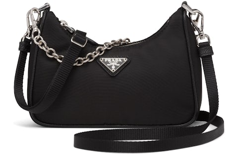 Prada Re-Edition Umhängetasche Mini Nylon Schwarz in Nylon with