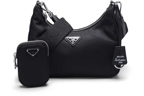 Prada Re-Edition 2005 Shoulder Bag Nylon Black in Nylon/Saffiano ...