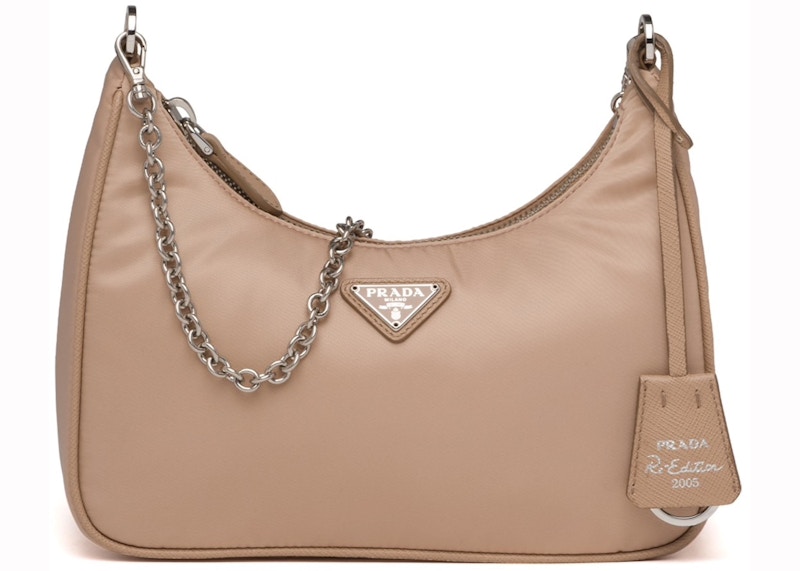 Prada Re Edition 2005 Shoulder Bag Nylon Cameo Beige in Nylon