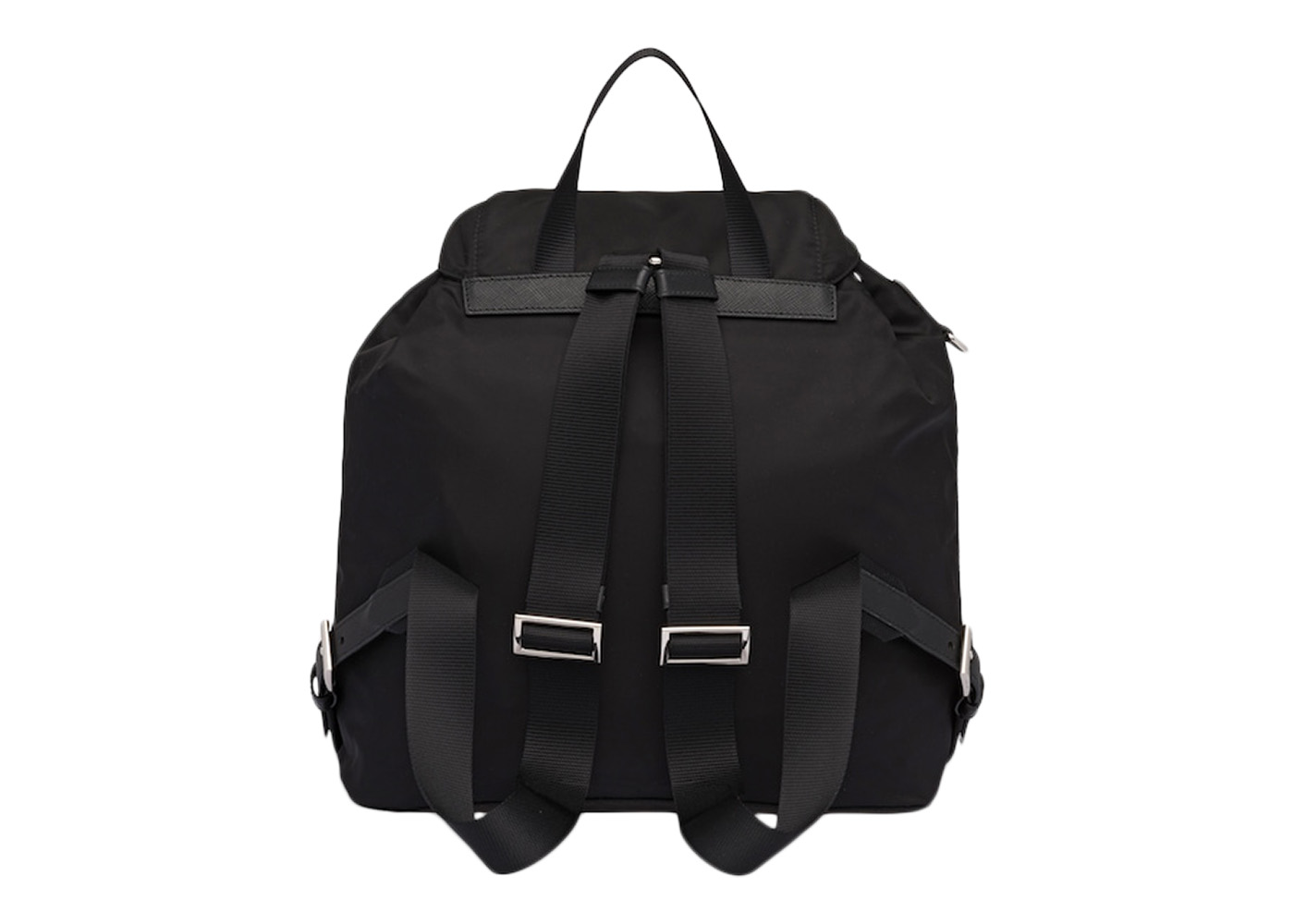 Prada Re-Nylon Backpack Medium Black in Re-Nylon with Silver-tone - US