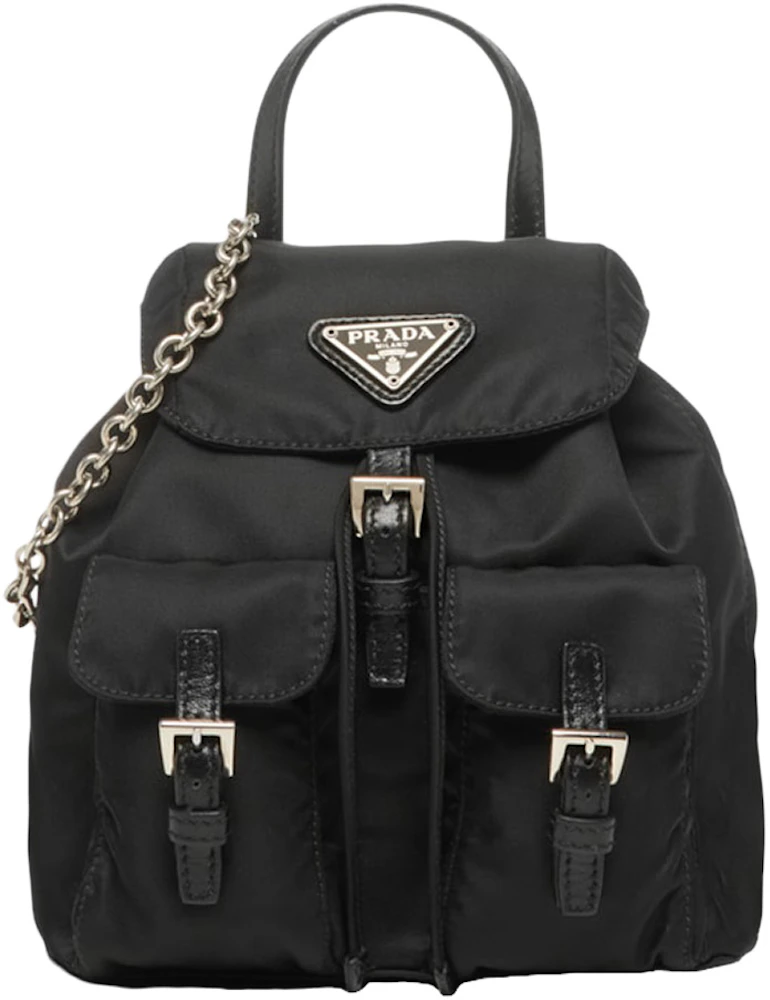 Mini Nylon Backpack in Black - Prada