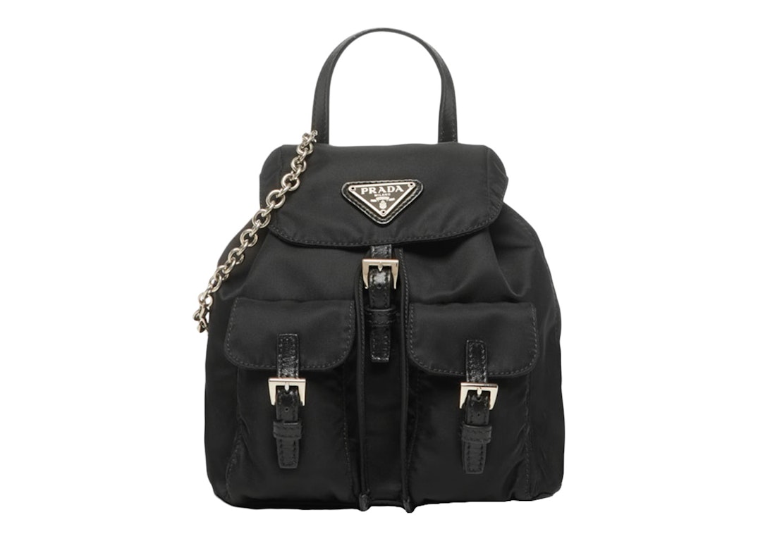 Pre-owned Prada Re-nylon Backpack Mini Black