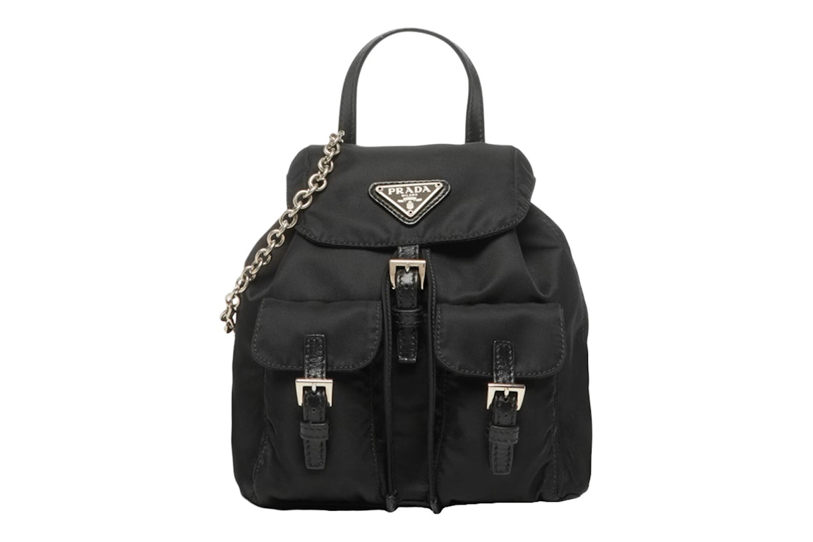 Pre-owned Prada Re-nylon Backpack Mini Black