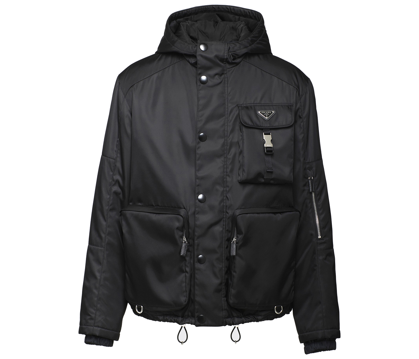 Prada Re-Nylon Blouson Cargo Jacket Black Men's - FW21 - GB