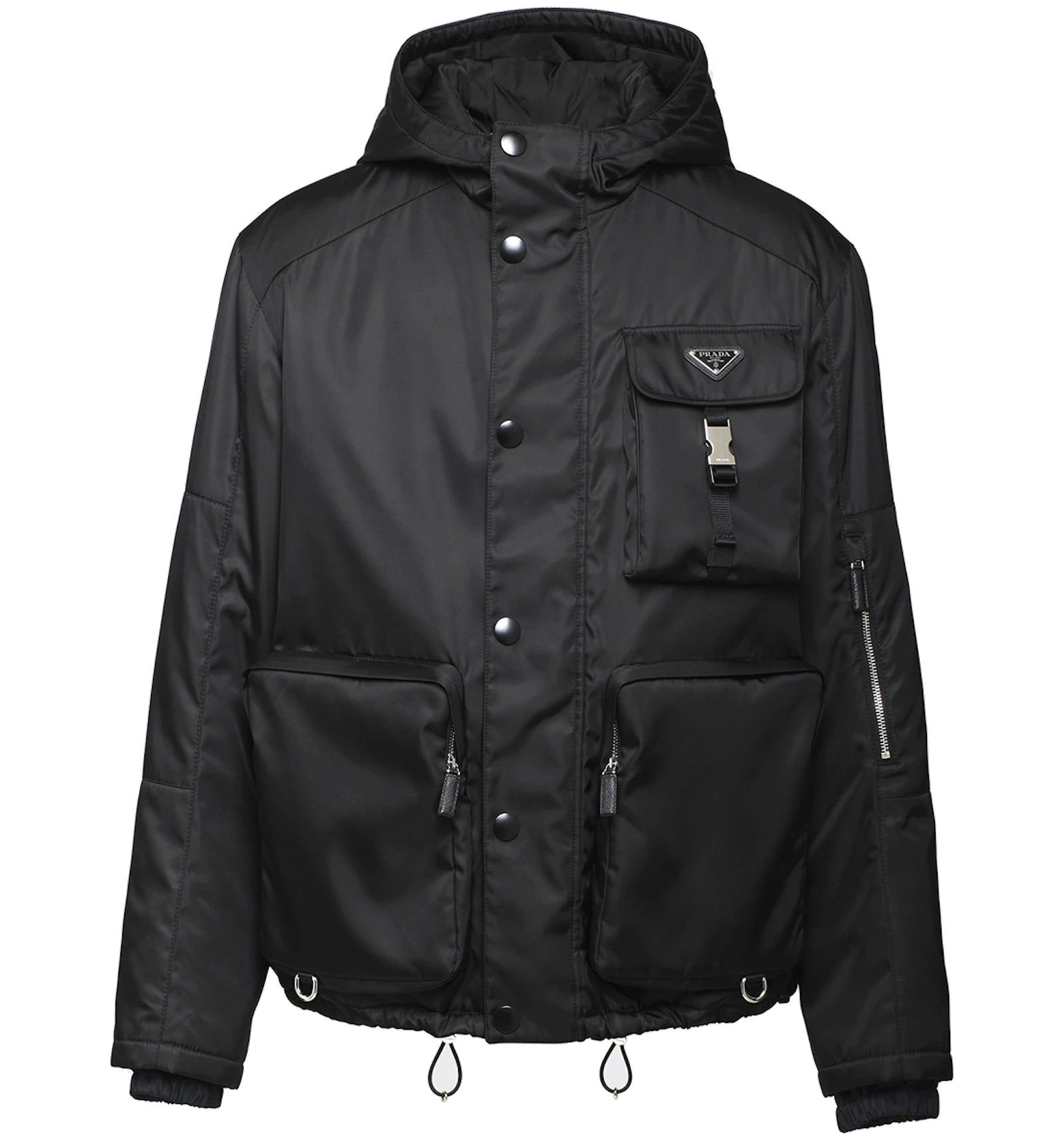 Prada Re-Nylon Blouson Cargo Jacket Black - FW21 - CN