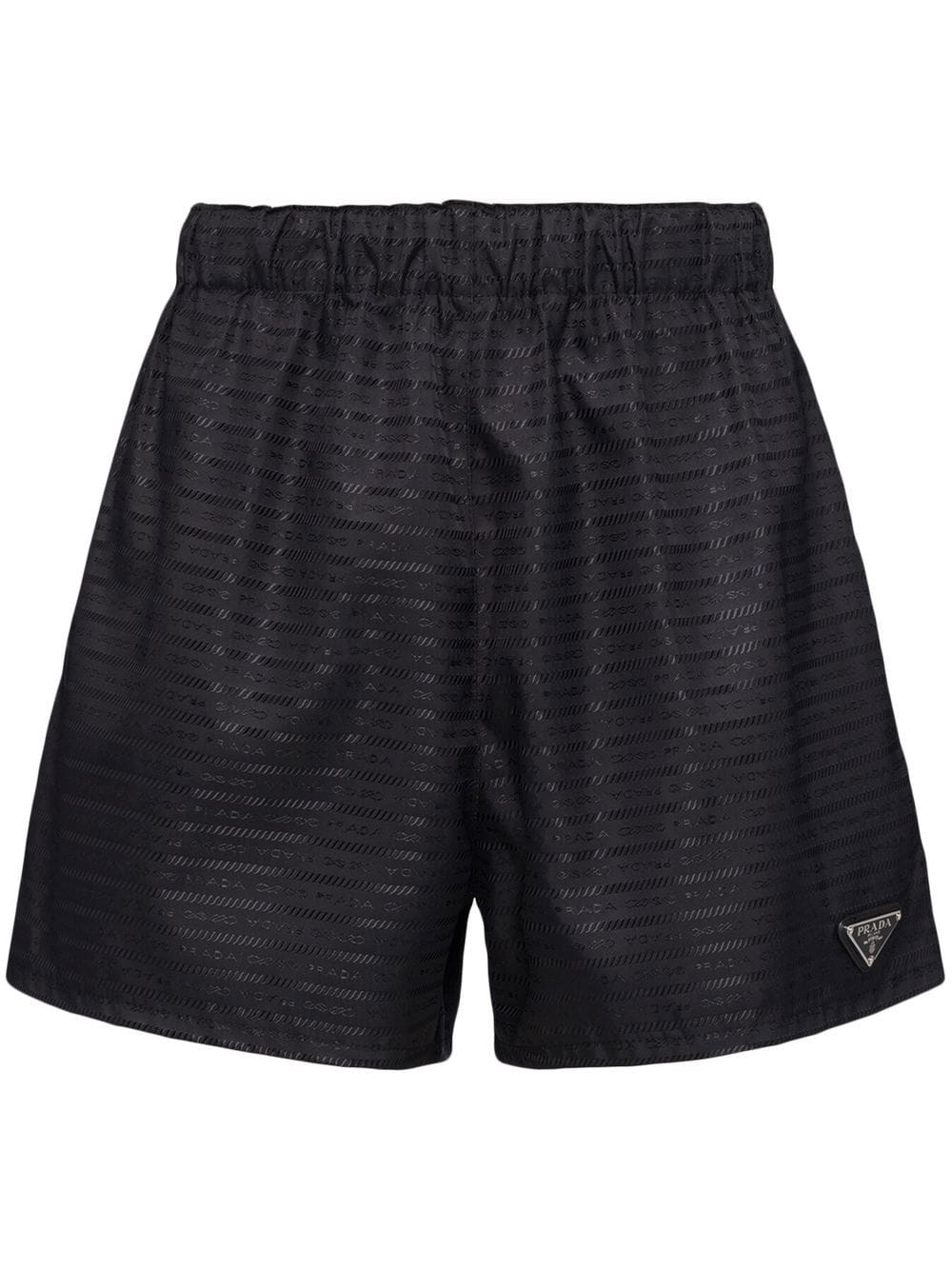 Prada Re-Nylon Logo Stripe Shorts Black - SS23 - US