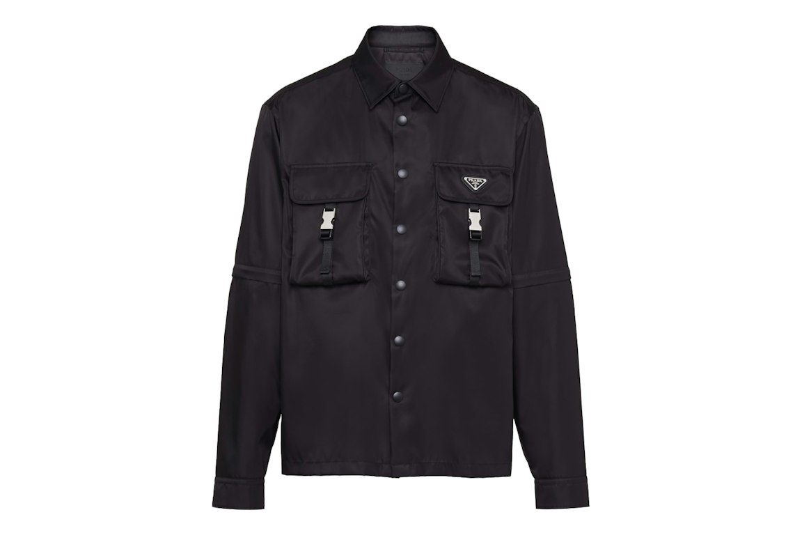 Pre-owned Prada Re-nylon Oversized Shirt Black