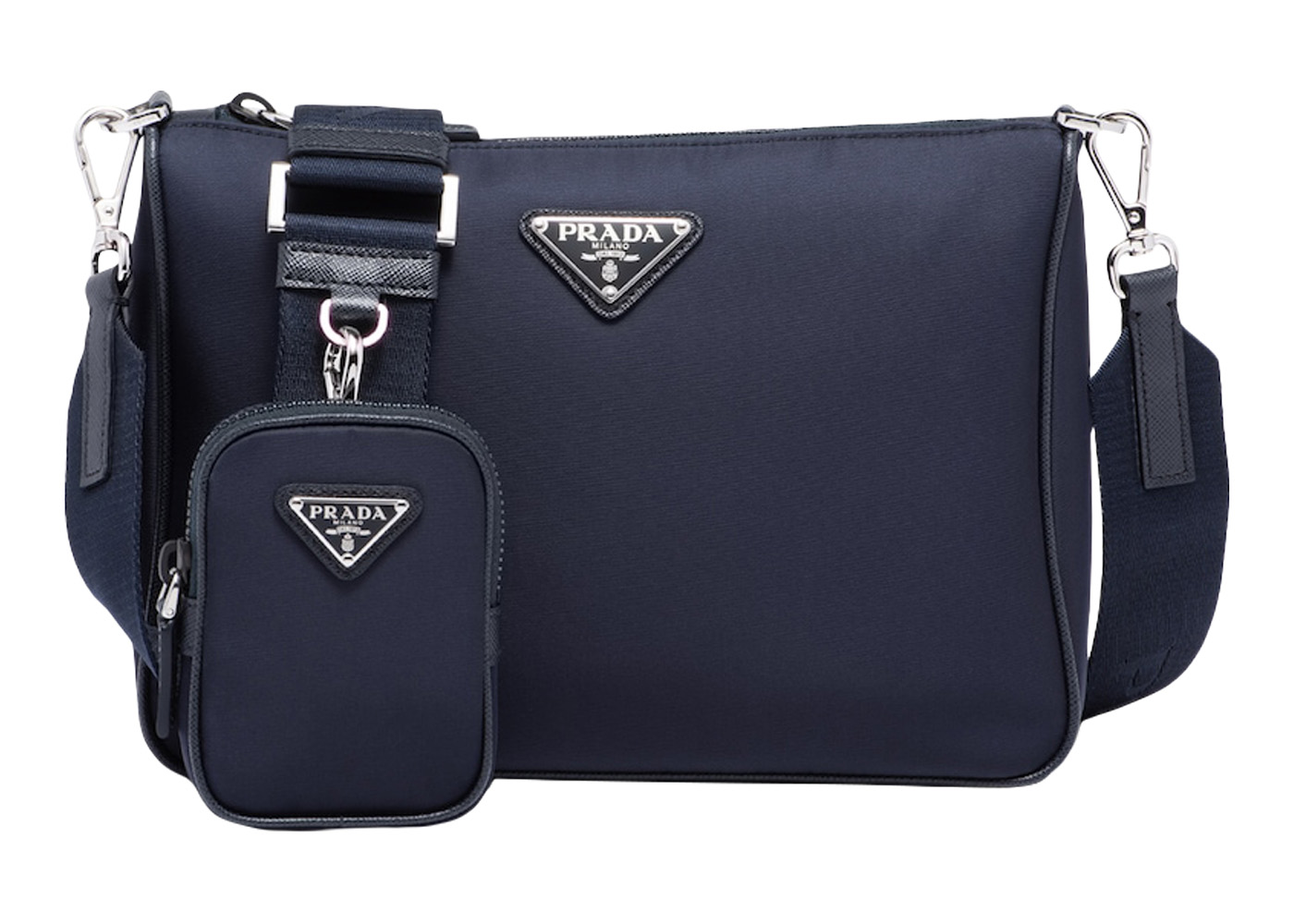 Buy Prada Women's Black Bandoliera Vitello Phenix Leather Crossbody Bag  1BH079 Online at desertcartINDIA