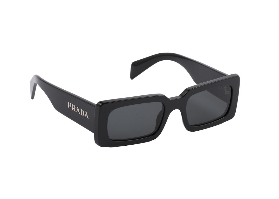 Pre-owned Prada Rectangle Sunglasses Black (spra07 1abfs0)