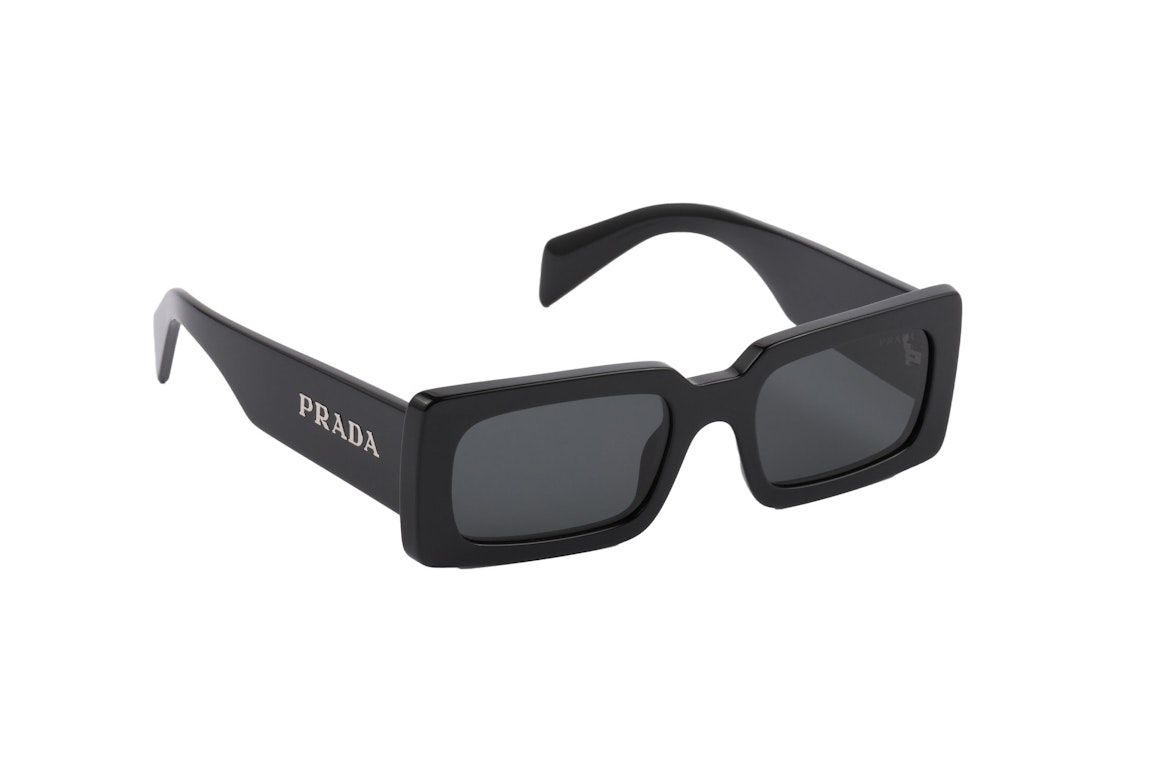 Pre-owned Prada Rectangle Sunglasses Black (spra07 1abfs0)