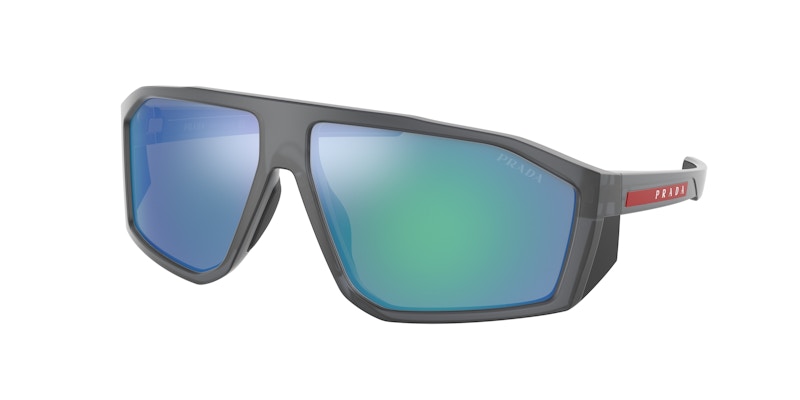 Prada Rectangular Sunglasses Matte Grey Transparent (0PS 08WS 12C08R)