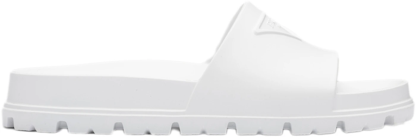 Prada Rubber Slides White (Women's) - 1XX626_3LKV_F0009_F_020 - US