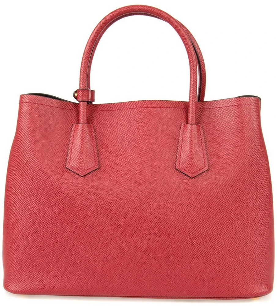 Prada Saffiano Cuir Handbag Pink in Leather with Gold-tone - US