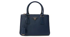 Prada Saffiano Galleria Bag Small Navy Blue