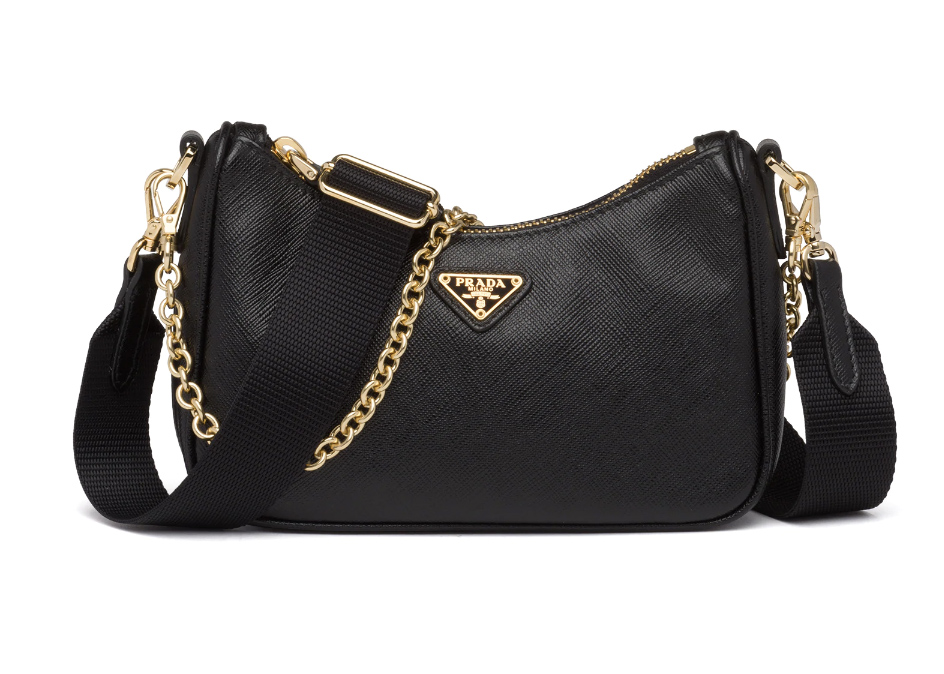 Prada Saffiano Leather Bag Mini Black in Saffiano Leather with ...