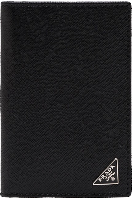 Prada Saffiano Card Holder - Black for Men