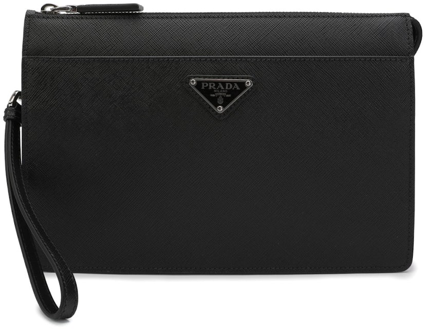 Prada Saffiano Crossbody Bag in Black for Men