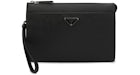 Prada Saffiano Leather Pouch Black