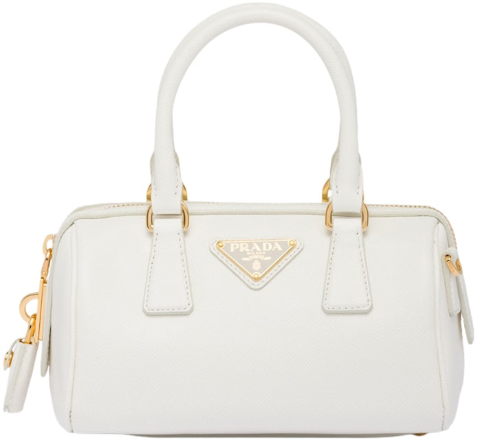 Prada Galleria Saffiano Leather Bag White Small