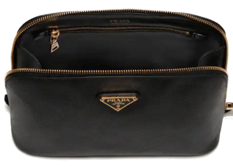 Prada Saffiano Leather Travel Case Black in Leather GB