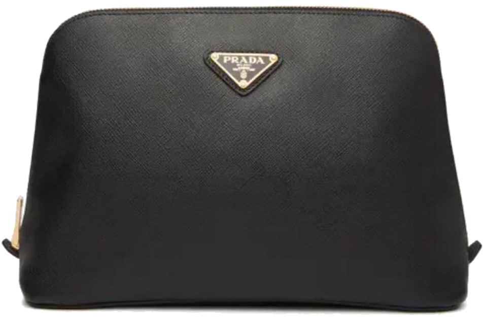 Prada Saffiano Leather Travel Case Black in Leather - US