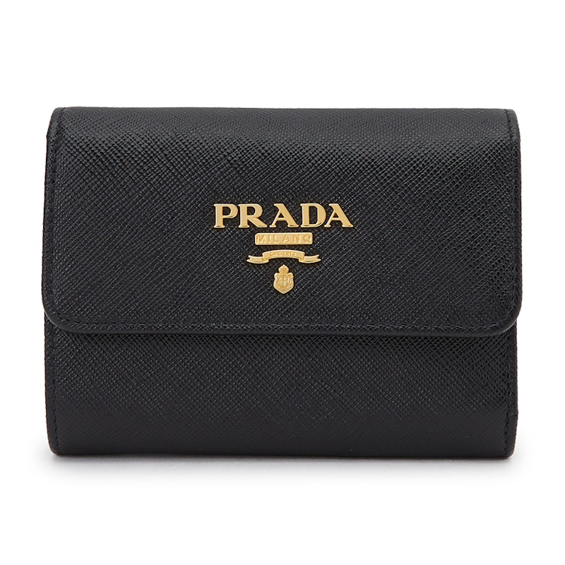 小物 PRADA RFID Saffiano leather wallet black PRADA RFID Saffiano leather wallet black