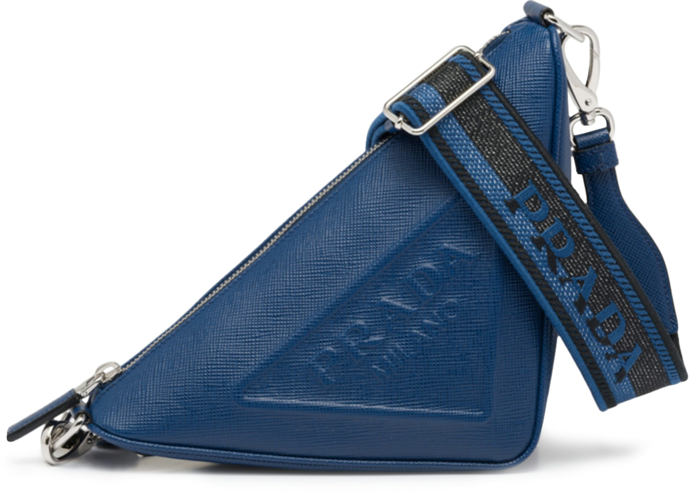 Baltic Blue Large Prada Galleria Saffiano Leather Bag