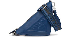 Prada Saffiano Triangle Bag Bluette