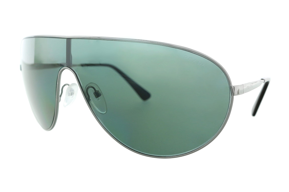 Pre-owned Prada Shield Sunglasses Gunmetal (0pr 55xs 5av728)